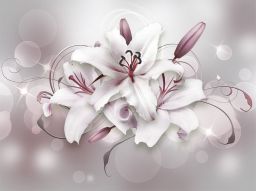 Фотообои 3D Три прекрасных лилии
