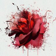 Фреска Брызги краски на цветке