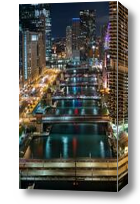 Картина Ночной Чикаго